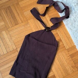 Sezane Purple Halter Tank Top